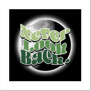 never look back slogan abstract vintage Posters and Art